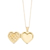 Thumbnail Image 2 of Quilt Pattern Heart Locket in 10K Gold
