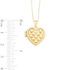 Thumbnail Image 3 of Quilt Pattern Heart Locket in 10K Gold