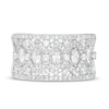 Thumbnail Image 0 of 1 CT. T.W. Marquise and Round Diamond Vintage-Style Multi-Row Anniversary Band in 14K White Gold