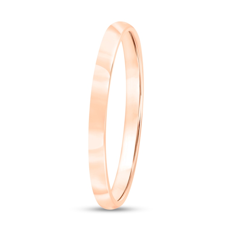 2.0mm Engravable Low Dome Comfort-Fit Wedding Band in 14K Rose Gold (1 Line)
