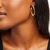 Thumbnail Image 1 of 21.0mm Sculpted Hollow 14K Gold Hoop Earrings