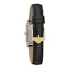 Thumbnail Image 2 of Ladies' Bulova Sutton Diamond Accent Gold-Tone Black Strap Watch with Rectangular Mother-of-Pearl Dial (Model: 97P166)