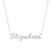 Thumbnail Image 0 of White Lab-Created Sapphire Cursive Name Necklace in Sterling Silver (1 Line)