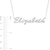 Thumbnail Image 1 of White Lab-Created Sapphire Cursive Name Necklace in Sterling Silver (1 Line)