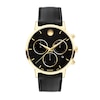 Thumbnail Image 0 of Men's Movado Museum® Classic Gold-Tone PVD Chronograph Strap Watch with Black Dial and Date Window (Model: 0607779)