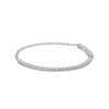 Thumbnail Image 0 of 1/2 CT. T.W. Diamond Double Row Half-and-Half Chain Bracelet in 10K White Gold - 9"