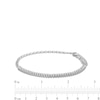 Thumbnail Image 2 of 1/2 CT. T.W. Diamond Double Row Half-and-Half Chain Bracelet in 10K White Gold - 9"