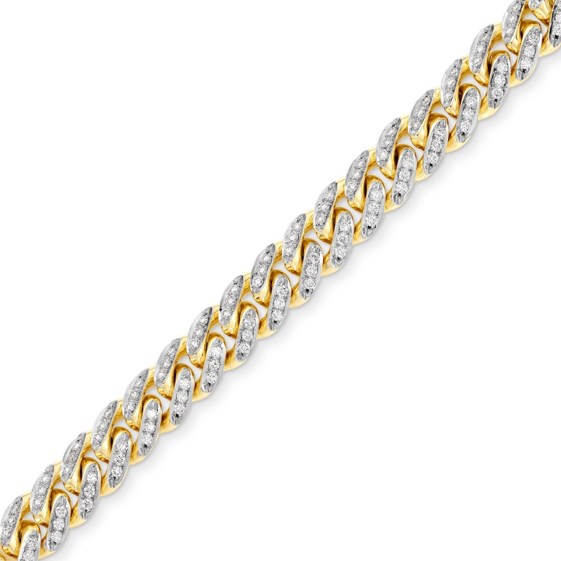 Zales x Alessi Domenico 2-1/3 CT. T.W. Diamond Miami Cuban Chain Bracelet in 18K Gold - 9"