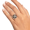 Thumbnail Image 1 of PDPAOLA™ at Zales Cubic Zirconia Wavy Teardrop Stackable Ring Set in Sterling Silver