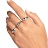 Thumbnail Image 2 of PDPAOLA™ at Zales Cubic Zirconia Wavy Teardrop Stackable Ring Set in Sterling Silver