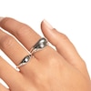 Thumbnail Image 3 of PDPAOLA™ at Zales Cubic Zirconia Wavy Teardrop Stackable Ring Set in Sterling Silver