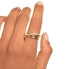 Thumbnail Image 1 of PDPAOLA™ at Zales Cubic Zirconia Multi-Row Crossover Ring in Sterling Silver with 18K Gold Plate