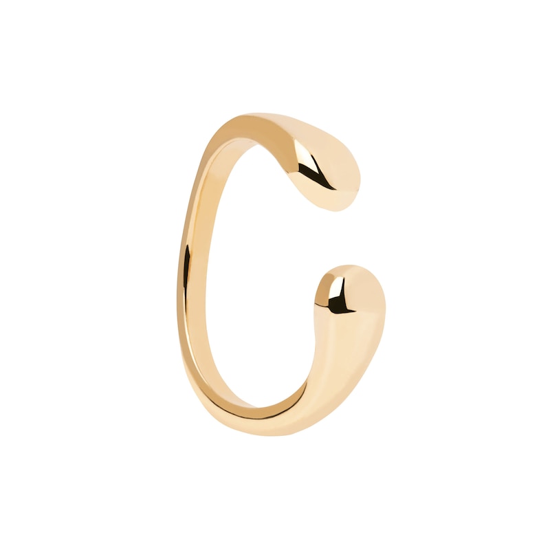 PDPAOLA™ at Zales Open Shank Ring in Sterling Silver with 18K Gold Plate