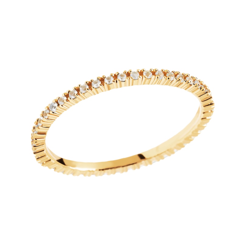PDPAOLA™ at Zales Cubic Zirconia Eternity Band in Sterling Silver with 18K Gold Plate