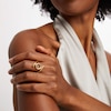 Thumbnail Image 1 of Zales x SOKO Obiti Open Circle Ring in Brass with 24K Gold Plate