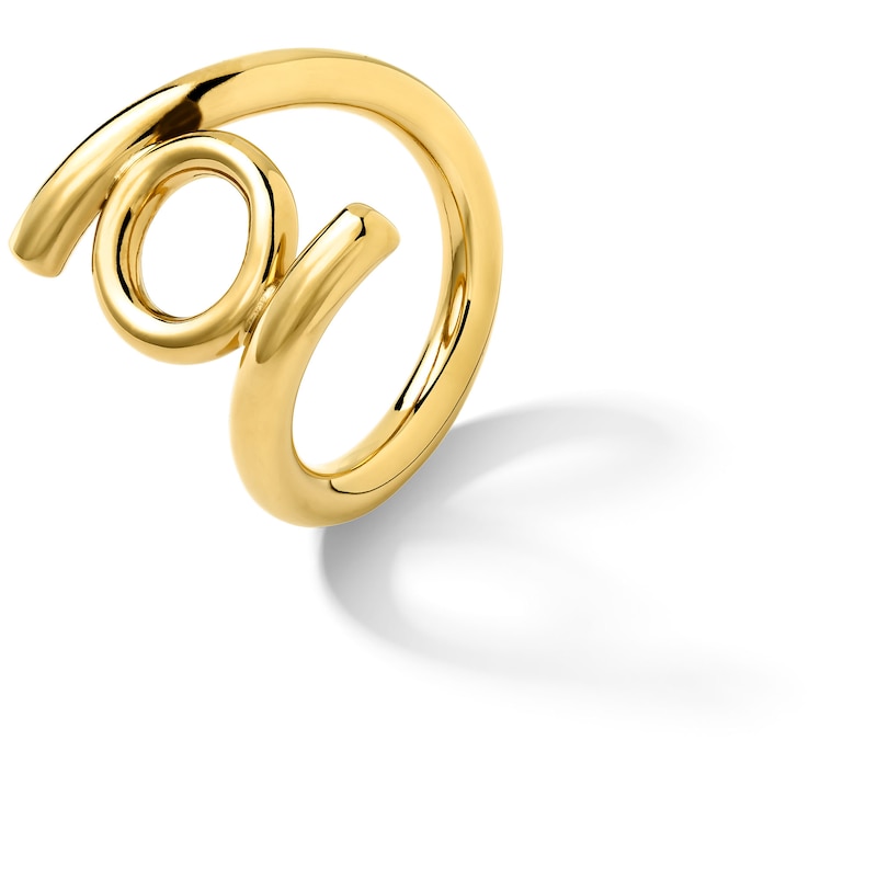 Zales x SOKO Obiti Open Circle Ring in Brass with 24K Gold Plate
