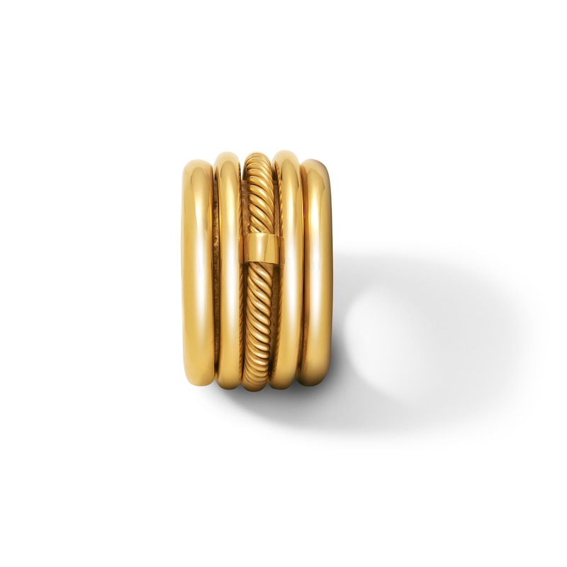 Zales x SOKO Uzi Statement Ring in Brass with 24K Gold Plate
