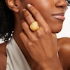 Thumbnail Image 1 of Zales x SOKO Obiti Medallio Ring in Brass with 24K Gold Plate