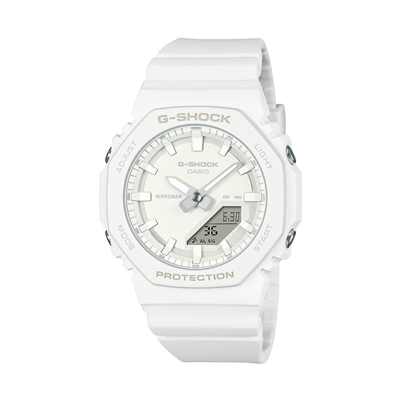 Ladies' Casio G-Shock White Bio-Based Resin Watch (Model GMAP2100-7A)