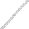 Thumbnail Image 0 of 1/4 CT. T.W. Diamond Square-Shaped Link Line Bracelet in Sterling Silver - 8"