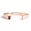 Thumbnail Image 0 of Zales x SHAHLA 1/20 CT. T.W. Lab-Created Diamond and Lab-Created Ruby Deco Cuff in 14K Rose Gold - 6.5"