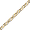 Thumbnail Image 0 of 1 CT. T.W. Diamond and Polished Alternating Cuban Curb Chain Bracelet in 10K Gold - 7.25"