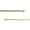 Thumbnail Image 1 of 1 CT. T.W. Diamond and Polished Alternating Cuban Curb Chain Bracelet in 10K Gold - 7.25"