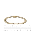 Thumbnail Image 2 of 1 CT. T.W. Diamond and Polished Alternating Cuban Curb Chain Bracelet in 10K Gold - 7.25"