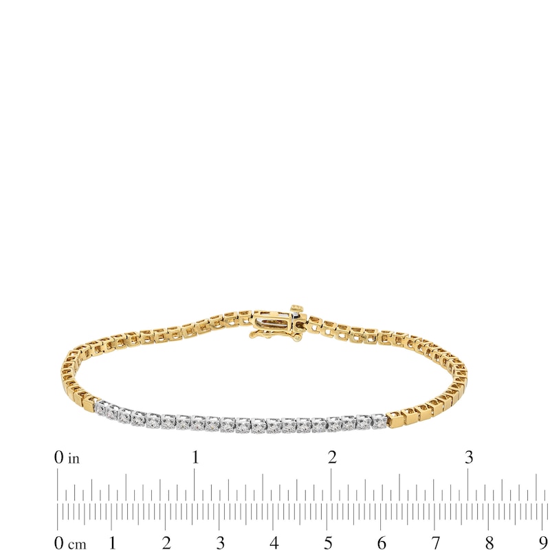 1/5 CT. T.W. Diamond Line Bracelet in 10K Gold