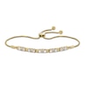 Thumbnail Image 0 of 1 CT. T.W. Round and Baguette-Cut Diamond Bolo Bracelet in 10K Gold - 9”