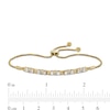 Thumbnail Image 2 of 1 CT. T.W. Round and Baguette-Cut Diamond Bolo Bracelet in 10K Gold - 9”