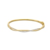 Thumbnail Image 0 of 1/4 CT. T.W. Diamond and Rope-Textured Ribbon Twist Bangle in 10K Gold