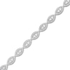 Thumbnail Image 0 of 1 CT. T.W. Diamond Marquise Link Bracelet in Sterling Silver - 7.25"
