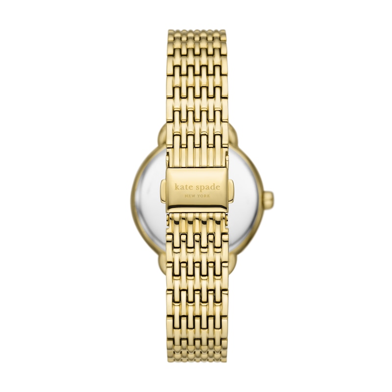 Ladies' Kate Spade Lily Avenue Gold-Tone IP Watch with Mother-of Pearl Dial (Model: KSW1823)