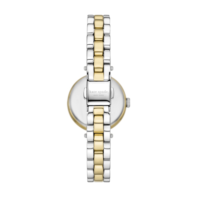 Ladies' Kate Spade Holland Crystal Accent Two-Tone IP Watch with Mother-of Pearl Dial (Model: KSW1824)