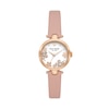 Thumbnail Image 0 of Ladies' Kate Spade Holland Crystal Accent Flower Rose-Tone IP Leather Strap Watch with White Dial (Model: KSW1825)