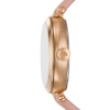 Thumbnail Image 2 of Ladies' Kate Spade Holland Crystal Accent Flower Rose-Tone IP Leather Strap Watch with White Dial (Model: KSW1825)