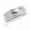 Men's 8.0mm Hammered Milgrain Comfort-Fit Wedding Band In 14K Two-Tone Gold - Size 10.5