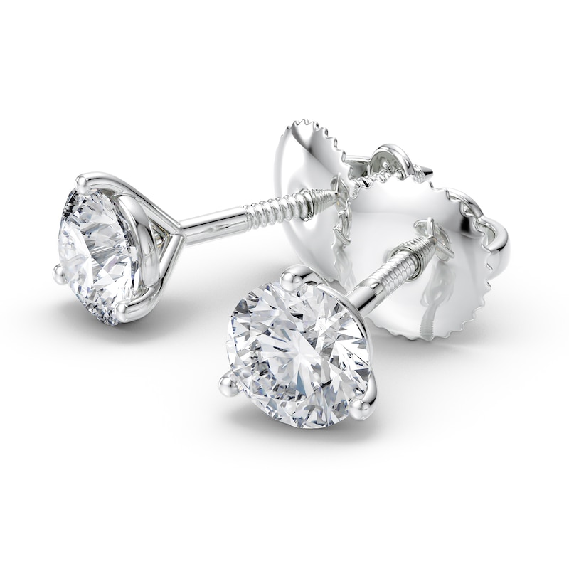 Zales 1 Ct. T.W. Certified Diamond Solitaire Stud Earrings