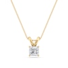 Thumbnail Image 0 of 1/2 CT. Certified Princess-Cut Diamond Solitaire Pendant in 18K Gold (I/VS2)