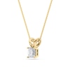 Thumbnail Image 2 of 1/2 CT. Certified Princess-Cut Diamond Solitaire Pendant in 18K Gold (I/VS2)