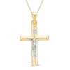 Thumbnail Image 0 of Crucifix Necklace Charm in 14K Two-Tone Gold
