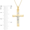 Thumbnail Image 1 of Crucifix Necklace Charm in 14K Two-Tone Gold