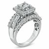 Thumbnail Image 1 of 2-5/8 CT. T.W. Princess-Cut Diamond Frame Engagement Ring in 14K White Gold