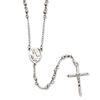 Thumbnail Image 0 of Rosary Necklace in Stainless Steel - 25"
