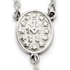 Thumbnail Image 3 of Rosary Necklace in Stainless Steel - 25"