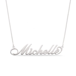Script Name Necklace in Sterling Silver (10 Alpha Characters)