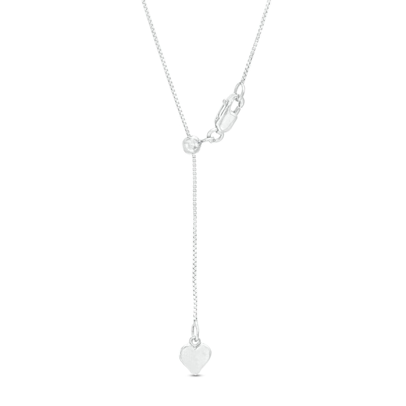 Ladies' 0.8mm Adjustable Box Chain Necklace in Sterling Silver - 22