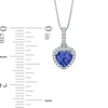 Thumbnail Image 1 of 6.0mm Heart-Shaped Tanzanite and 1/8 CT. T.W. Diamond Pendant in 10K White Gold