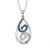 Thumbnail Image 0 of Open Hearts Waves by Jane Seymour™ 1/6 CT. T.W. Diamond Teardrop Pendant in Sterling Silver